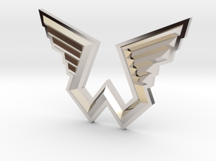 Wings Logo Pendant 3d printed