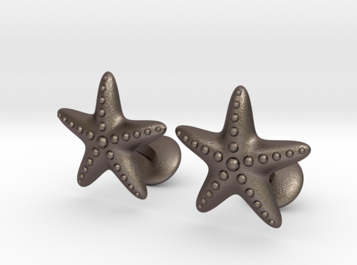 Starfish Cufflinks 3d printed
