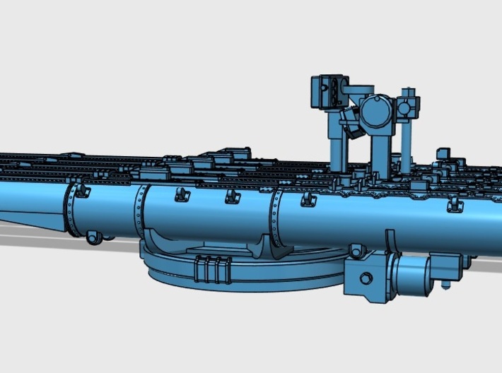 1/72 Quintuple Torpedo Mount for USN Destroyers 3d printed Assembled mount.