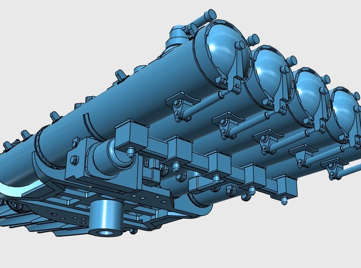 1/72 Quintuple Torpedo Mount for USN Destroyers 3d printed 