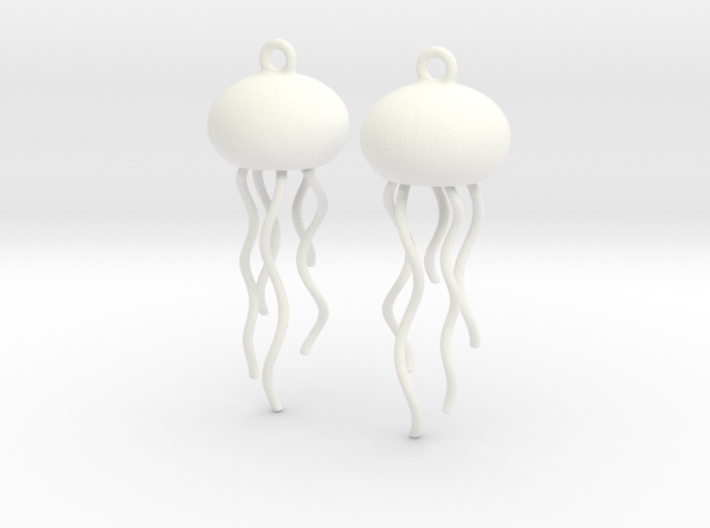 Jellyfish Earrings 3d printed