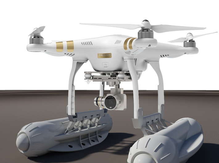 Renovatio Drone - Float for DJI Phantom 3d printed 