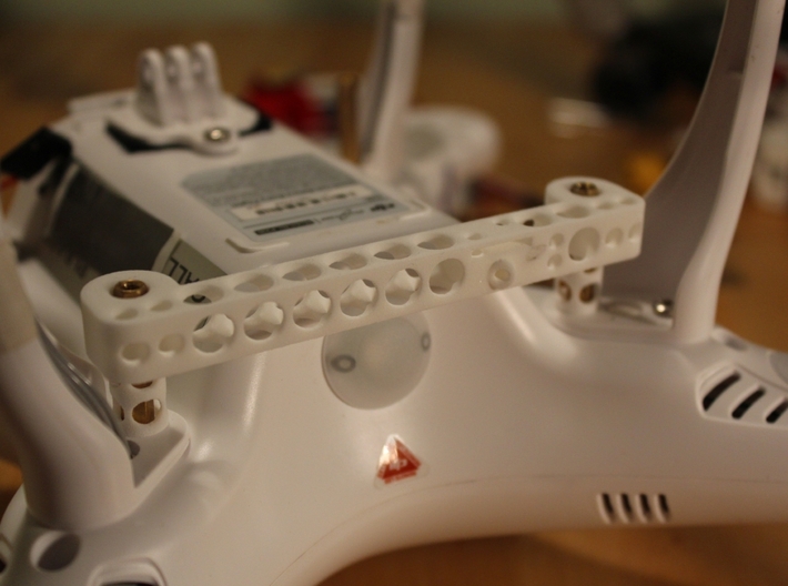 DJI Phantom FO-OSD (Fibre Optic OSD) - d3wey 3d printed Rear mount fits snuggly with or witout the FPV custom undertray