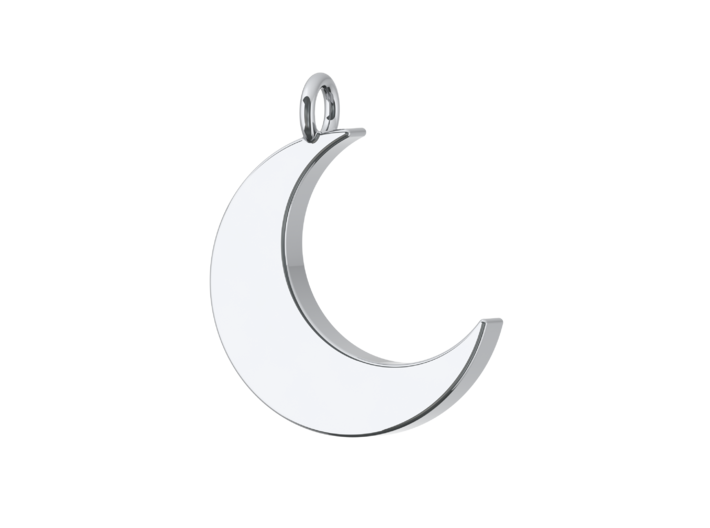 Crescent Moon Pendant 3d printed 