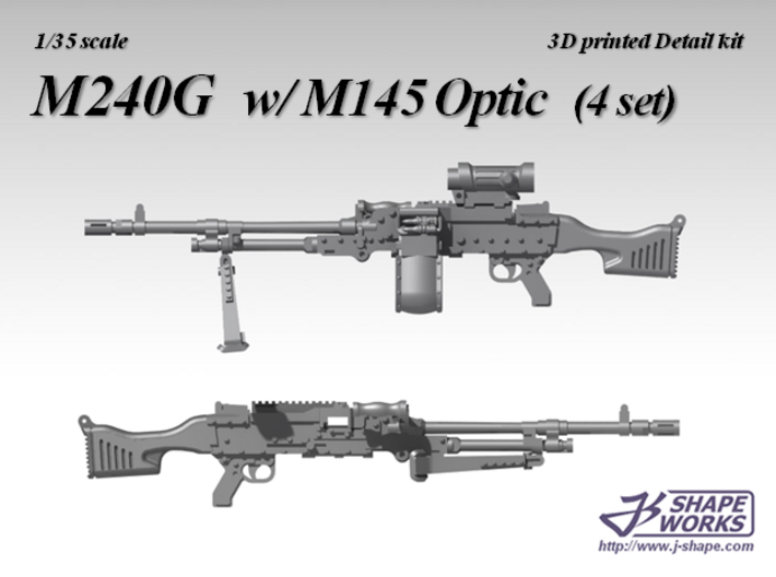 1/35 M240G w/ M145 Optic (4 set) 3d printed