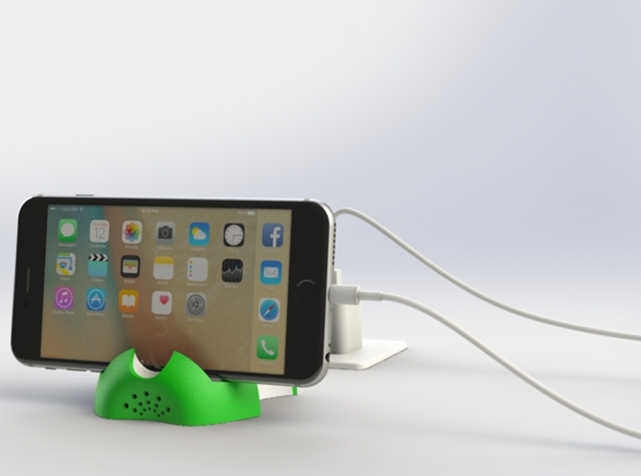 iPhone 6S/6S Plus Dock-Green 3d printed 3D Rendered images of iPhone 6S Plus Docking and Charging