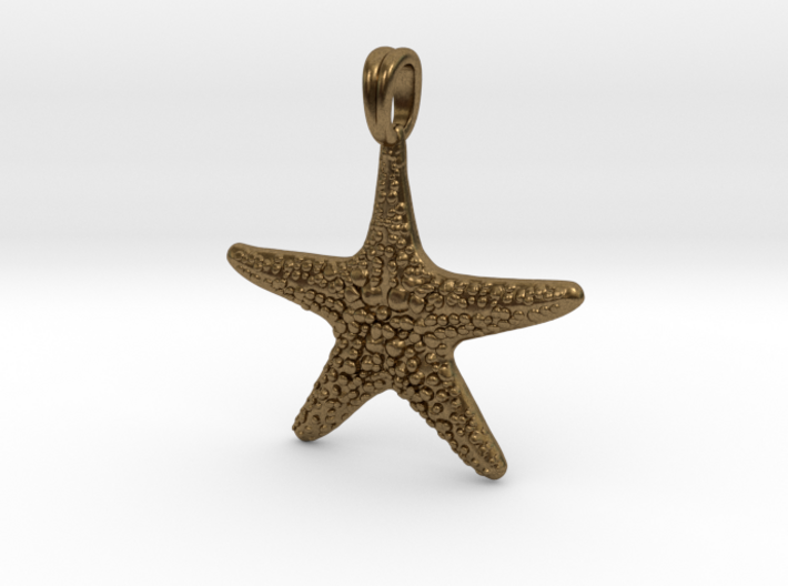 Starfish Symbol 3D Sculpted Jewelry Pendant 3d printed