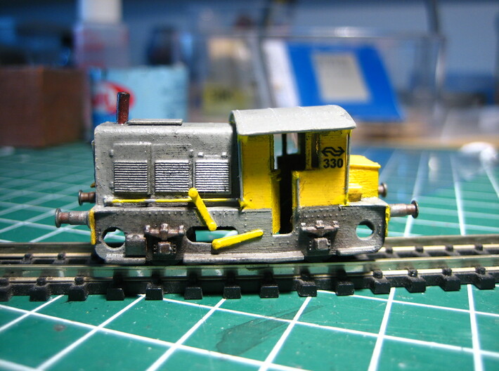 N SIK locomotor 200-300 met schade -statisch model 3d printed Afgebouwde schade SIK in FXD