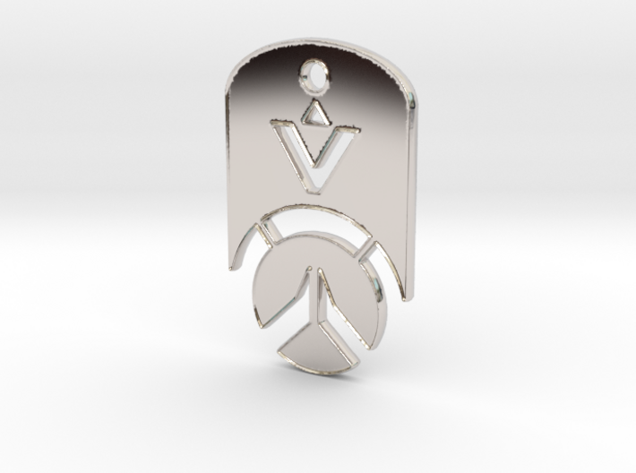 Overwatch Dog Tag *beveled edges* (Necklace) 3d printed
