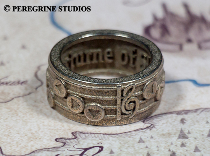 Ring - Nocturne of Shadow 3d printed Stainless Steel
