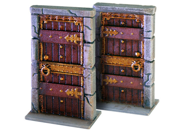 HeroQuest &quot;Kellar´s Keep&quot; Door - open version 3d printed Painted prototype printed in White Strong &amp; Flexible polished