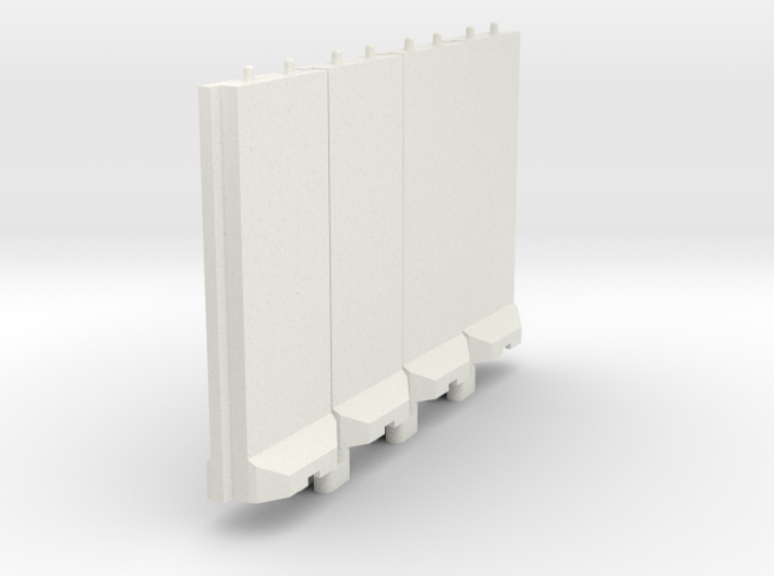 1-100 Concrete T-Wall Section Set 3d printed 