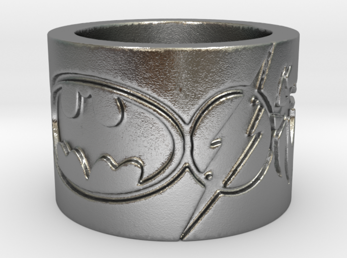 Superheros Engraved Ring 3d printed