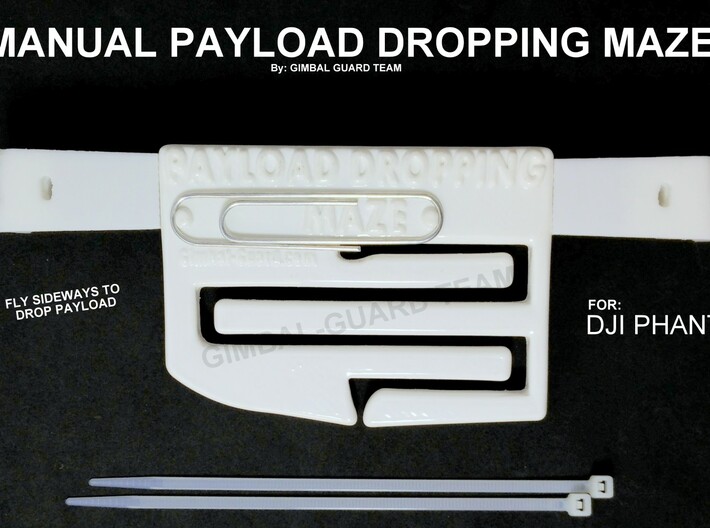 DJI Phantom 4 (P4) Payload Dropping Maze 3d printed 