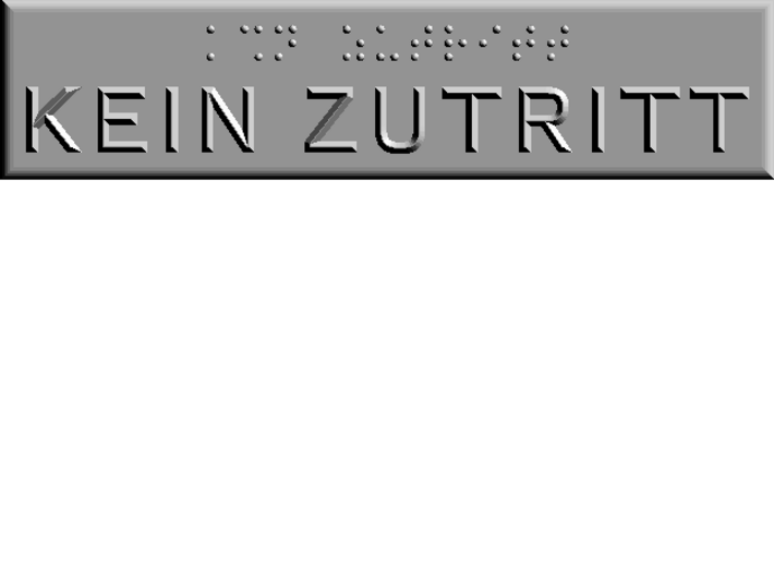 KEIN ZUTRITT 3d printed