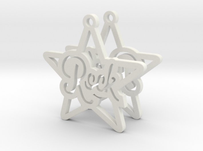 Rockstar Earrings 3d printed