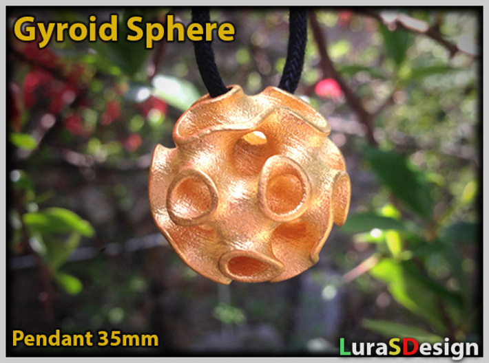 GYROID Sphere Pendant 3d printed 