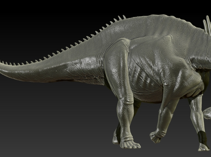 1/40 Amargasaurus - Neck Down 3d printed Zbrush render of final sculpt