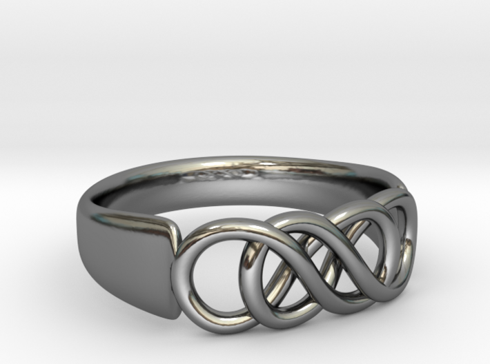 Double Infinity Ring 16.5mm size 6 3d printed