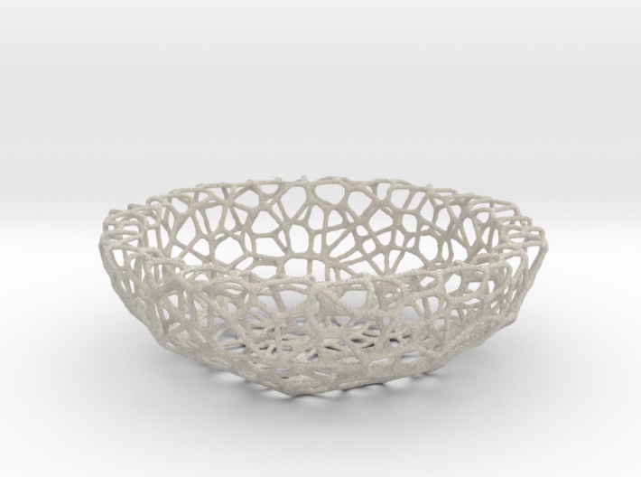 Fruit bowl (22 cm) - Voronoi-Style #1 3d printed