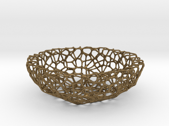 Mini Key shell / bowl (8 cm) - Voronoi-Style #1 3d printed