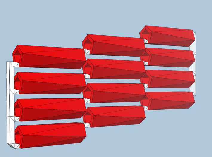 12 red-axis bobs 3d printed