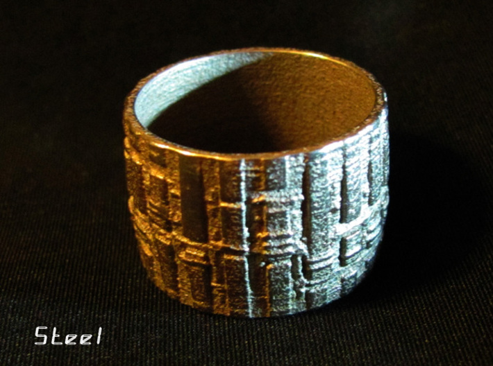 Bio Mech Ring #2, Ring Size 7.5 3d printed