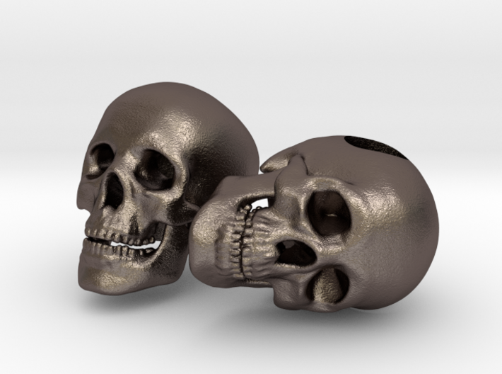 Human Skull Bead - double pack 3d printed 