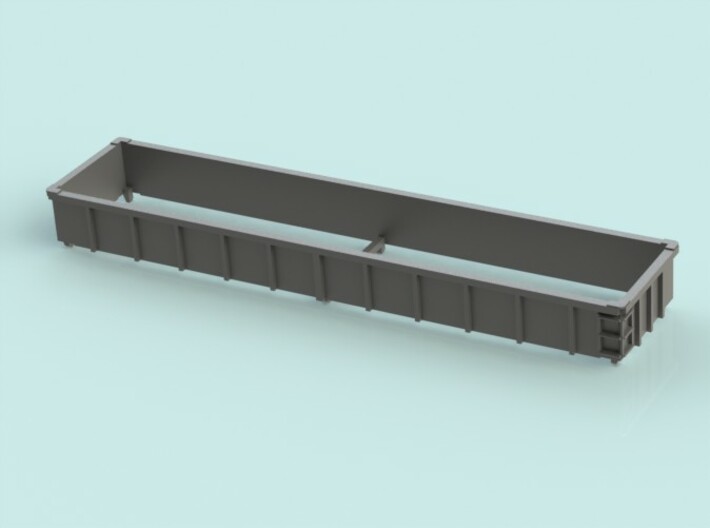 HO 1/87 Gondola extension #2 - Atlas ACF Coalveyor 3d printed This is a CAD render & shows the part in the correct orientation.