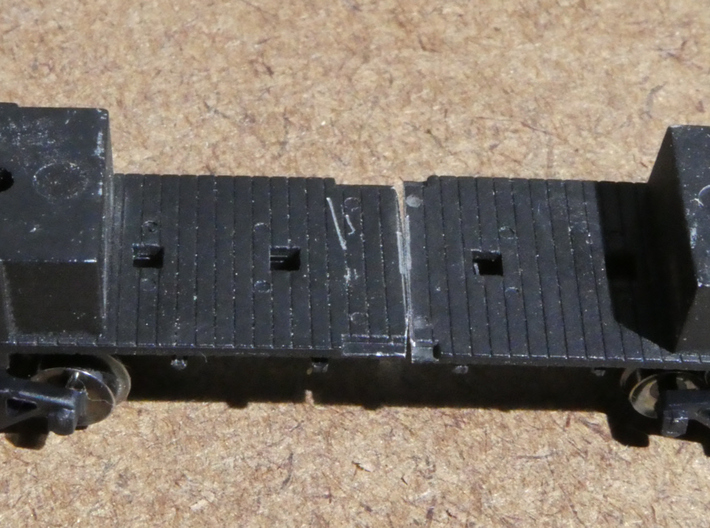 Western Pacific (WP & SN) Caboose N Scale 3d printed Modified Atlas Chassis