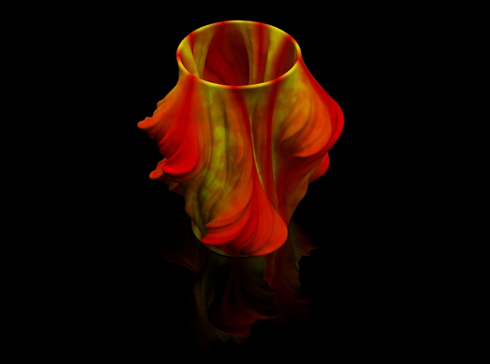 Julia Vase #011 - Solar flare 3d printed Preview of Full Color Sandstone