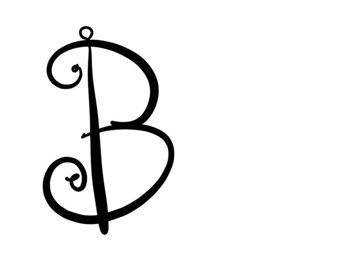 B 3d printed Letter B