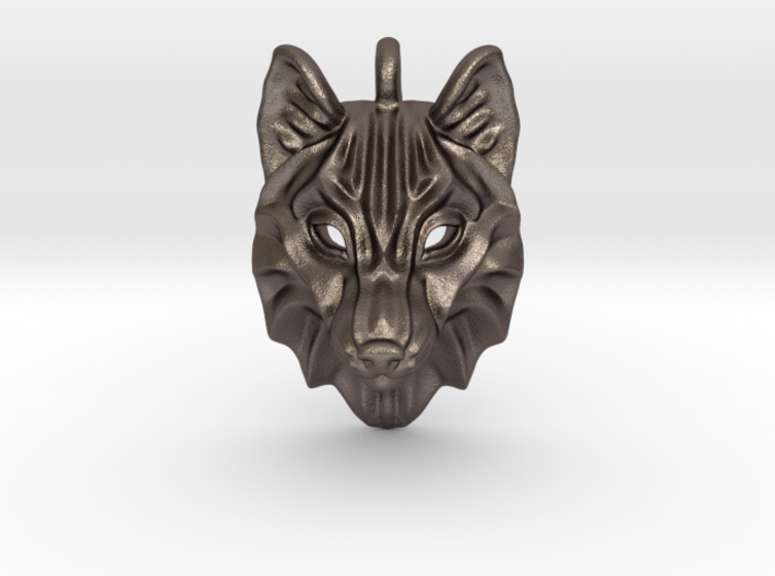 Timber Wolf Small Pendant 3d printed 