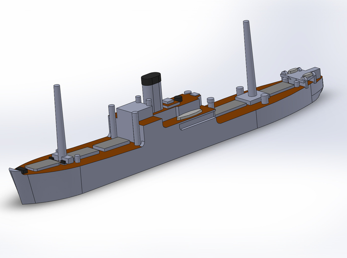 German Auxiliary Cruiser HSK Komet 1/1800 3d printed 