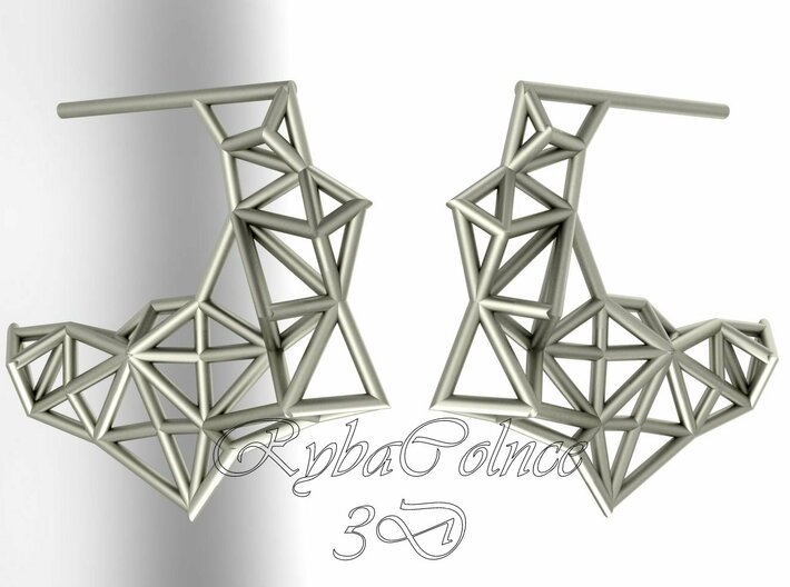 Earrings The Polygon 3d printed