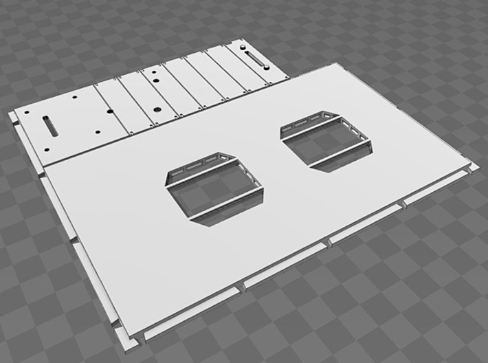 DeAgo Millennium Falcon Floor Replacement 3d printed Render of the 3D model, top view