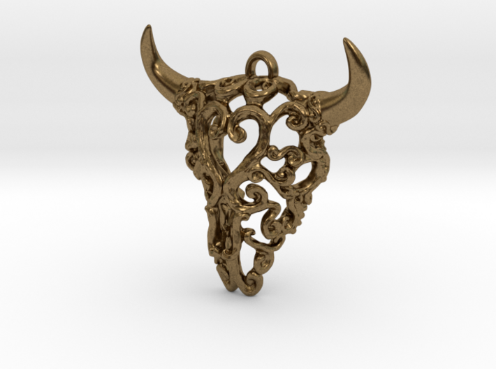 Filigree Bison Skull 3d printed