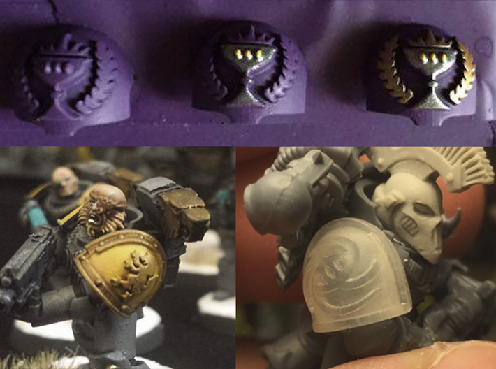 10x Iron Wolves - T:1a Terminator Shoulders 3d printed 