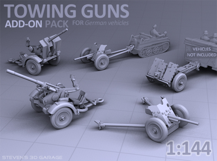 Towing Guns - (PAK36 / IG18 / Flak30) 3d printed