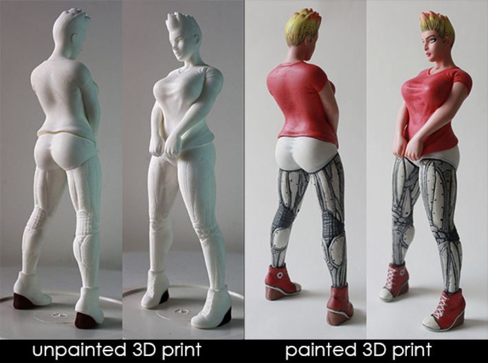 First CyberGirl 3d printed