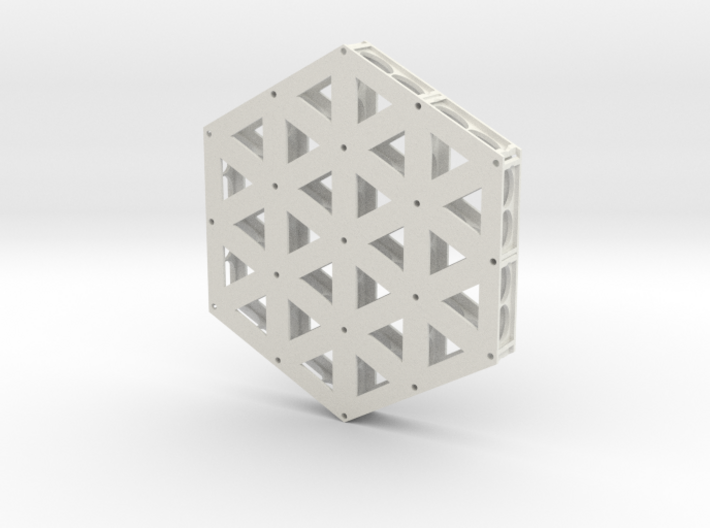 Isogrid Extruded Flanges 3d printed