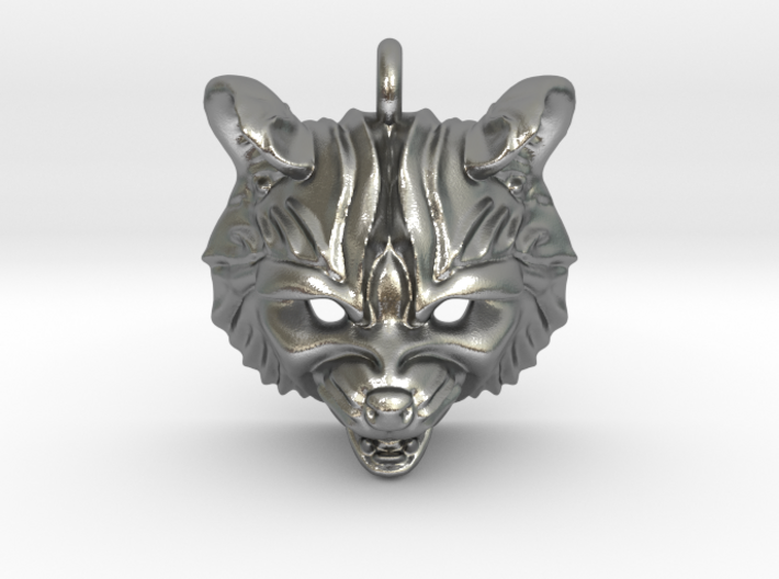 Raccoon (angry) Pendant 3d printed