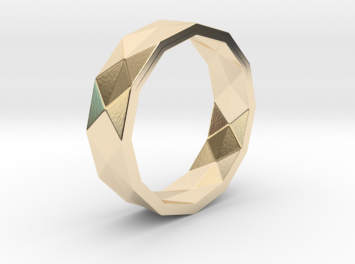 Triangle folding ring(Size7) 3d printed