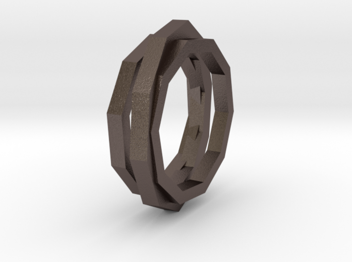 faceted ring 3d printed