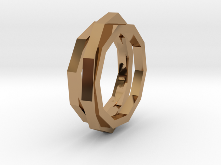 faceted ring 3d printed