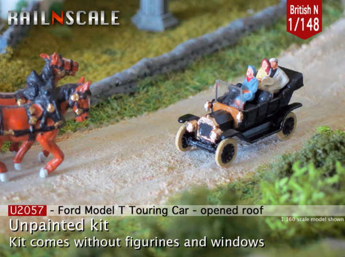 Ford Model T - opened roof (British N 1:148) 3d printed