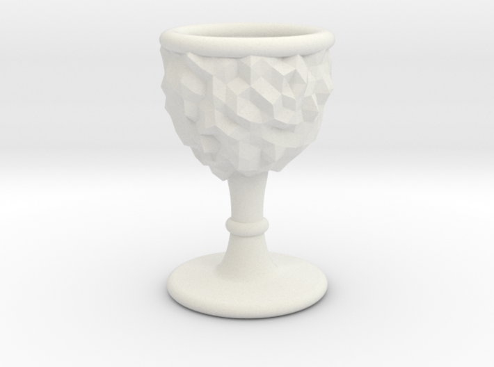 DRAW goblet - inverted geode with stem 3d printed