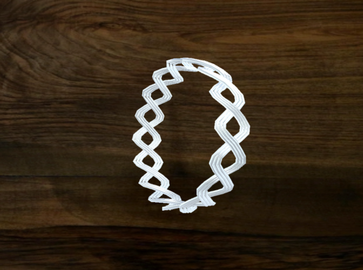 Turk's Head Knot Ring 2 Part X 16 Bight - Size 26. 3d printed