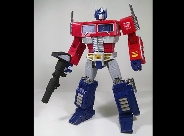 MP-10 Masterpiece Optimus Prime Rifle 3d printed WSF polished + paint.