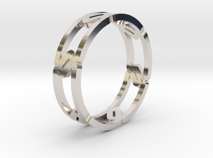Unique Link Ring 3d printed